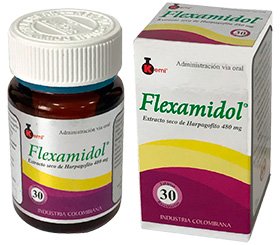 coadyudante en el tratamiento sintomatico antinflamatoro analgesico flexamidol harpagofito tabletas